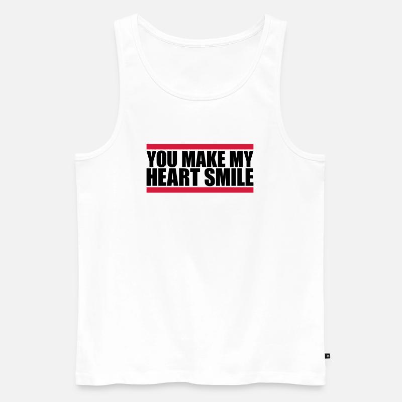 make my heart smile - Männer Premium Bio Tank Top - Weiß