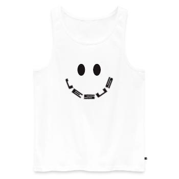 Jésus - Débardeur bio Premium Homme - blanc - Devant - Michal (187cm)