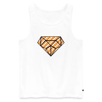 diamond design art 2 - Männer Premium Bio Tank Top - Weiß - Vorne - AI Model Male 178 light (178cm)