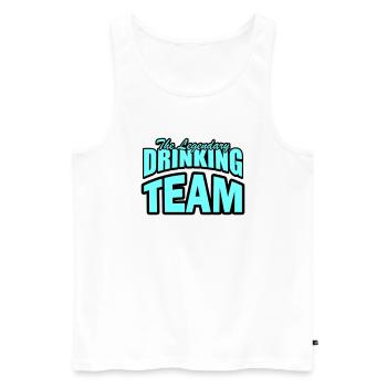 drinking team - Männer Premium Bio Tank Top - Weiß - Vorne - AI Model Male 178 light (178cm)