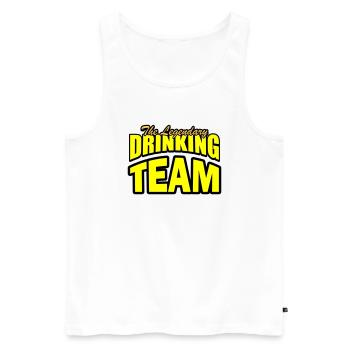 drinking team - Männer Premium Bio Tank Top - Weiß - Vorne - AI Model Male 178 light (178cm)
