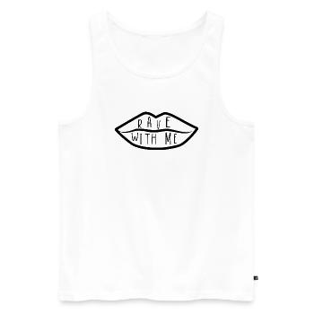 Rave mit mir - Männer Premium Bio Tank Top - Weiß - Vorne - Michal (187cm)