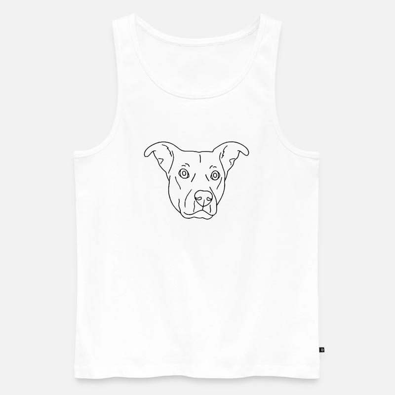 Hund - Männer Premium Bio Tank Top - Weiß