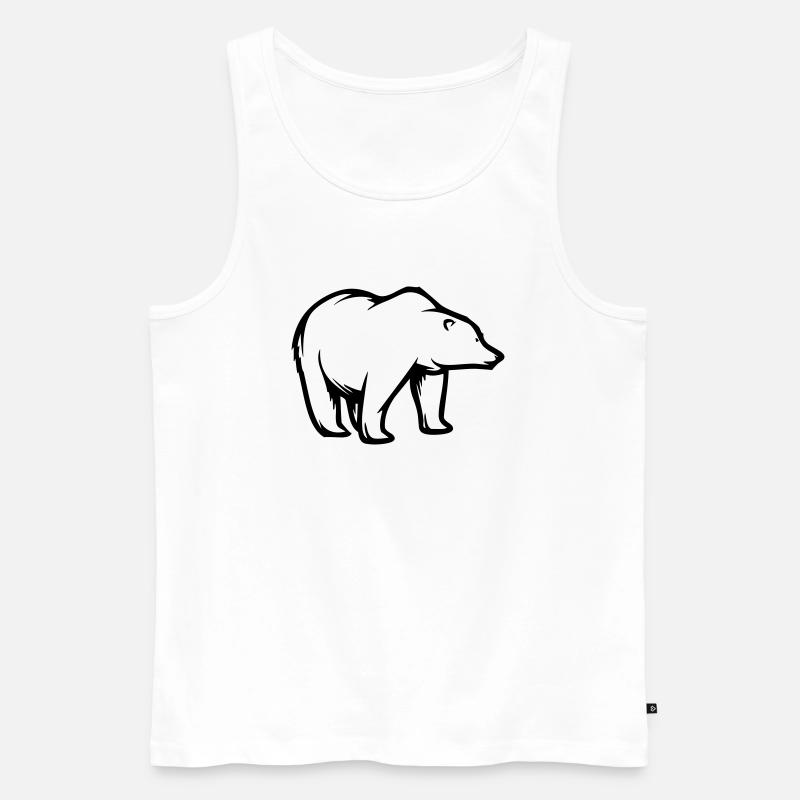 ours - Débardeur bio Premium Homme - blanc