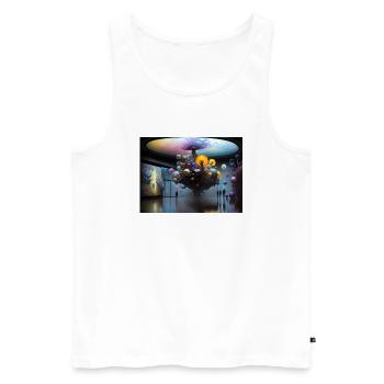 Journey in Actarus #21 - Men's Premium Organic Tank Top - white - Front - AI Model Male 178 light (178cm)