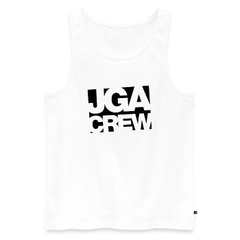 Bachelor Party Crew - Emblem - Men's Premium Organic Tank Top - white - Front - Michal (187cm)