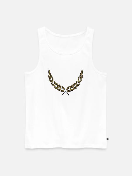 Bodendekoration Lorbeerkranz - Männer Premium Bio Tank Top - Weiß