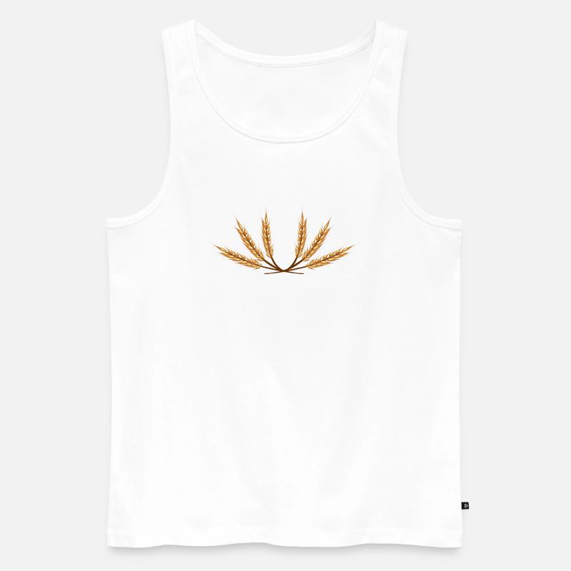 Getreidekranz - Männer Premium Bio Tank Top - Weiß