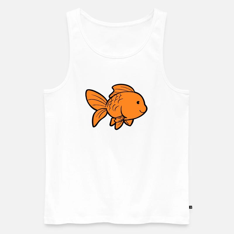 fisch goldfisch - Männer Premium Bio Tank Top - Weiß