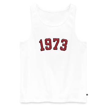 Année de naissance sport 1973 - Débardeur bio Premium Homme - blanc - Devant - Michal (187cm)