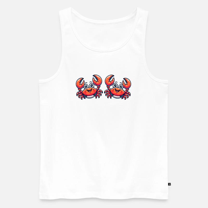 krabbe comic 2 - Männer Premium Bio Tank Top - Weiß