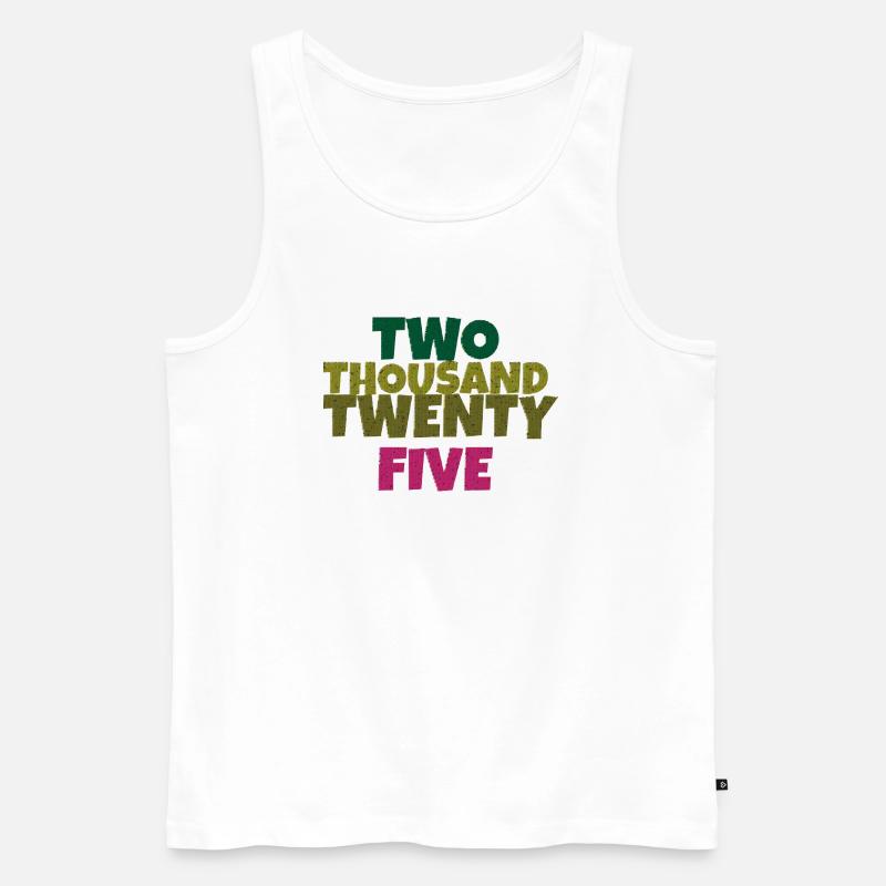 two thousand twenty five - Männer Premium Bio Tank Top - Weiß
