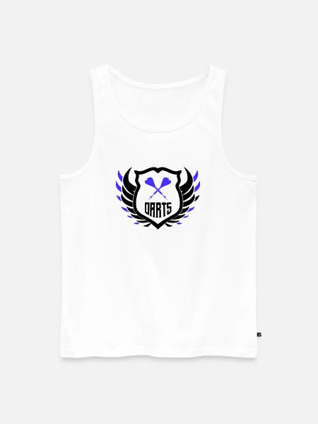 darts crest - Männer Premium Bio Tank Top - Weiß
