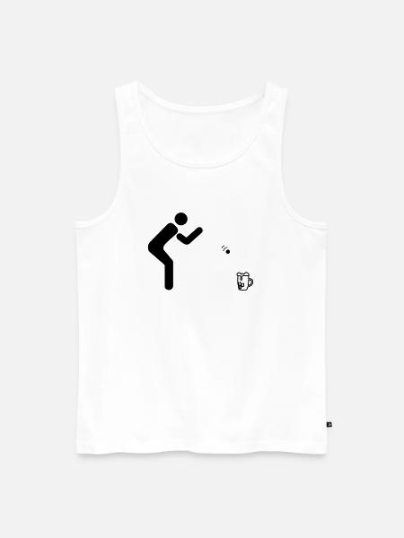 Beerpong #1 - Männer Premium Bio Tank Top - Weiß