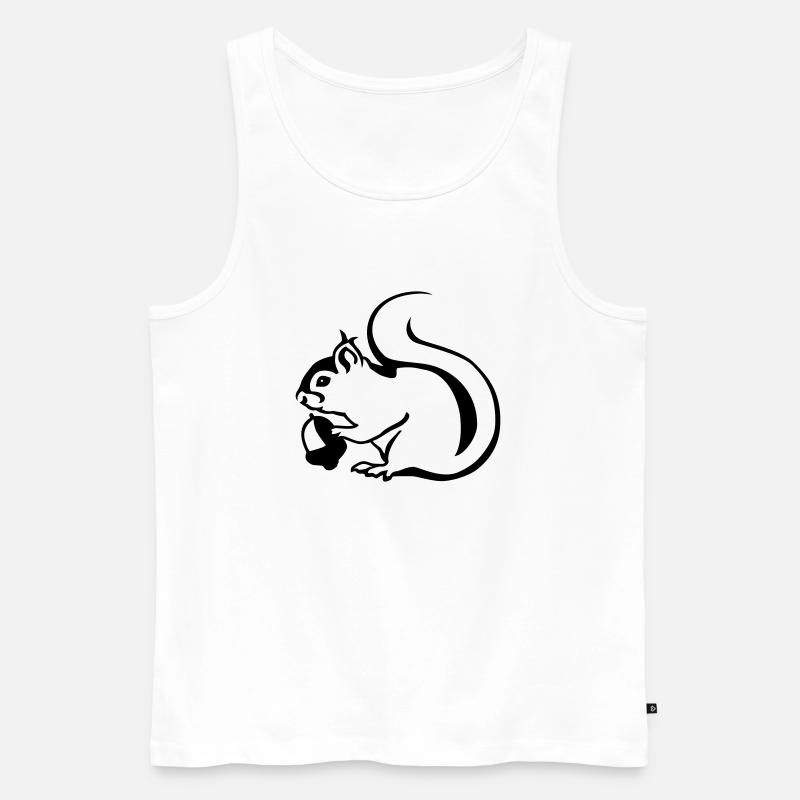 Eichhörnchen - Männer Premium Bio Tank Top - Weiß