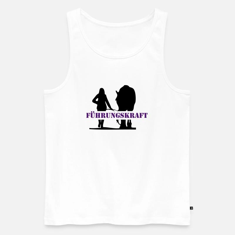 Pferd - Männer Premium Bio Tank Top - Weiß