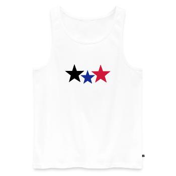 Stars - Männer Premium Bio Tank Top - Weiß - Vorne - Michal (187cm)