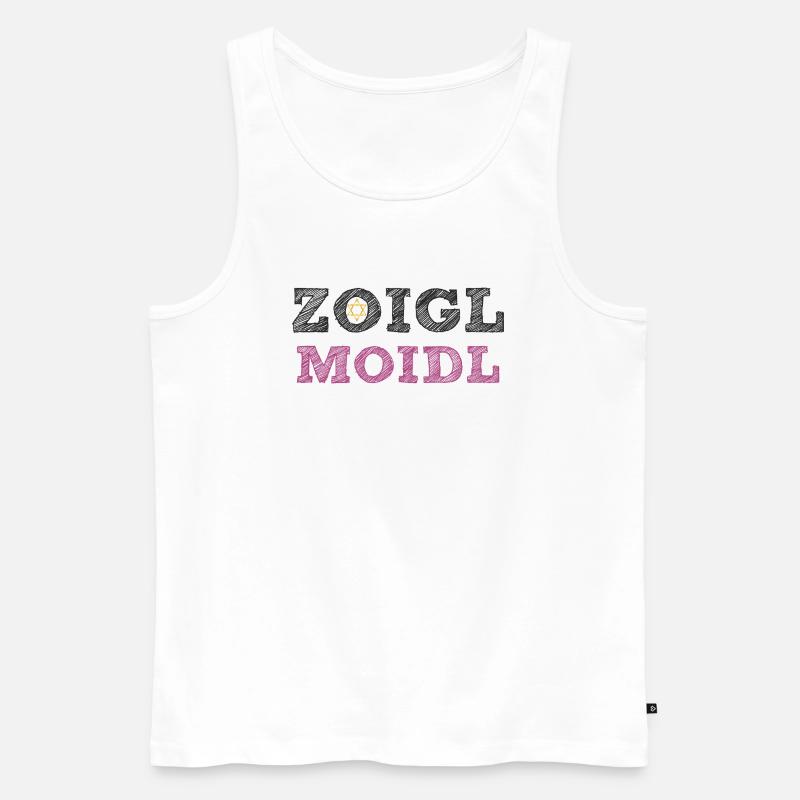 Zoigl Moidl - Männer Premium Bio Tank Top - Weiß
