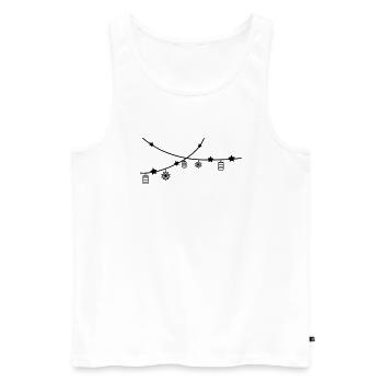 Sternenkette - Männer Premium Bio Tank Top - Weiß - Vorne - AI Model Male 178 light (178cm)