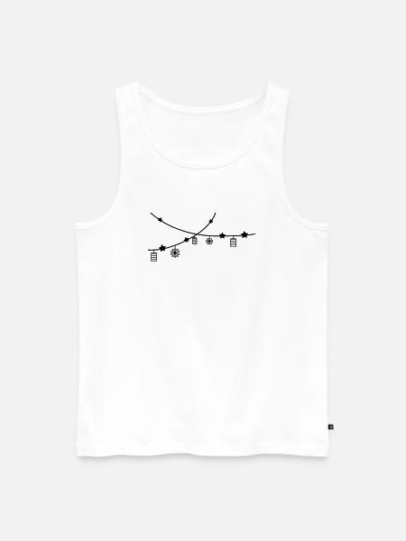 Sternenkette - Männer Premium Bio Tank Top - Weiß