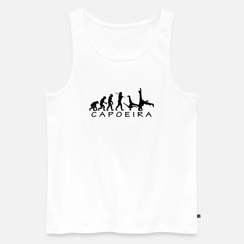 Capoeira Evolution - Men's Premium Organic Tank Top - white