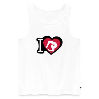 grs love heart heart gymnastique8 - Men's Premium Organic Tank Top - white - Front - Michal (187cm)