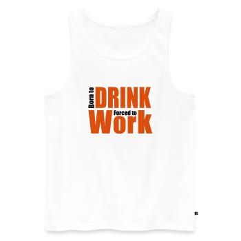 alcohol - Men's Premium Organic Tank Top - white - Front - AI Model Male 178 light (178cm)