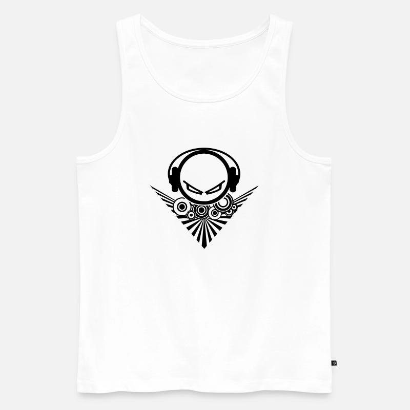 DJ - Männer Premium Bio Tank Top - Weiß