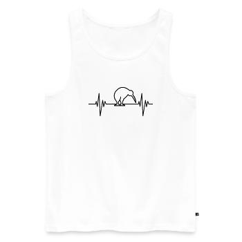 Kiwi Pulse - Männer Premium Bio Tank Top - Weiß - Vorne - AI Model Male 178 light (178cm)