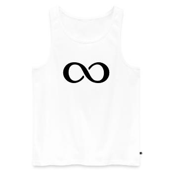 Symbol Unendlichkeit - Männer Premium Bio Tank Top - Weiß - Vorne - AI Model Male 178 light (178cm)