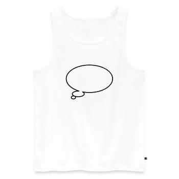 Thinking bubble - Männer Premium Bio Tank Top - Weiß - Vorne - AI Model Male 178 light (178cm)