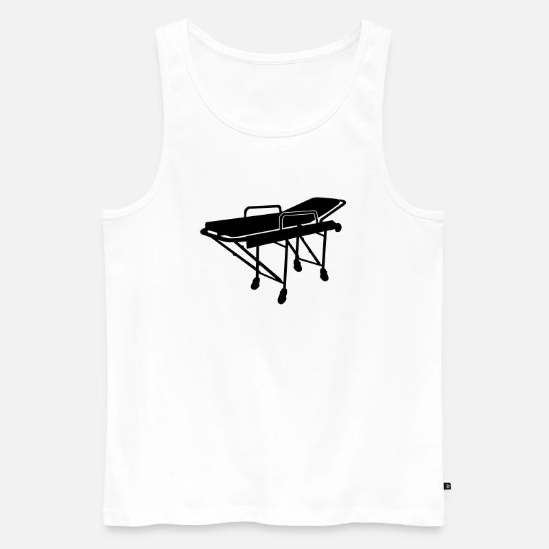 Bahre _erste-Hilfe-_b1 - Männer Premium Bio Tank Top - Weiß