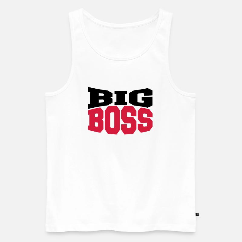 Big Boss - Männer Premium Bio Tank Top - Weiß