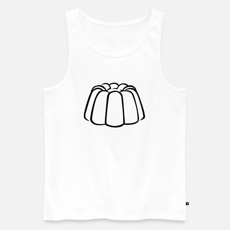Pudding - Männer Premium Bio Tank Top - Weiß