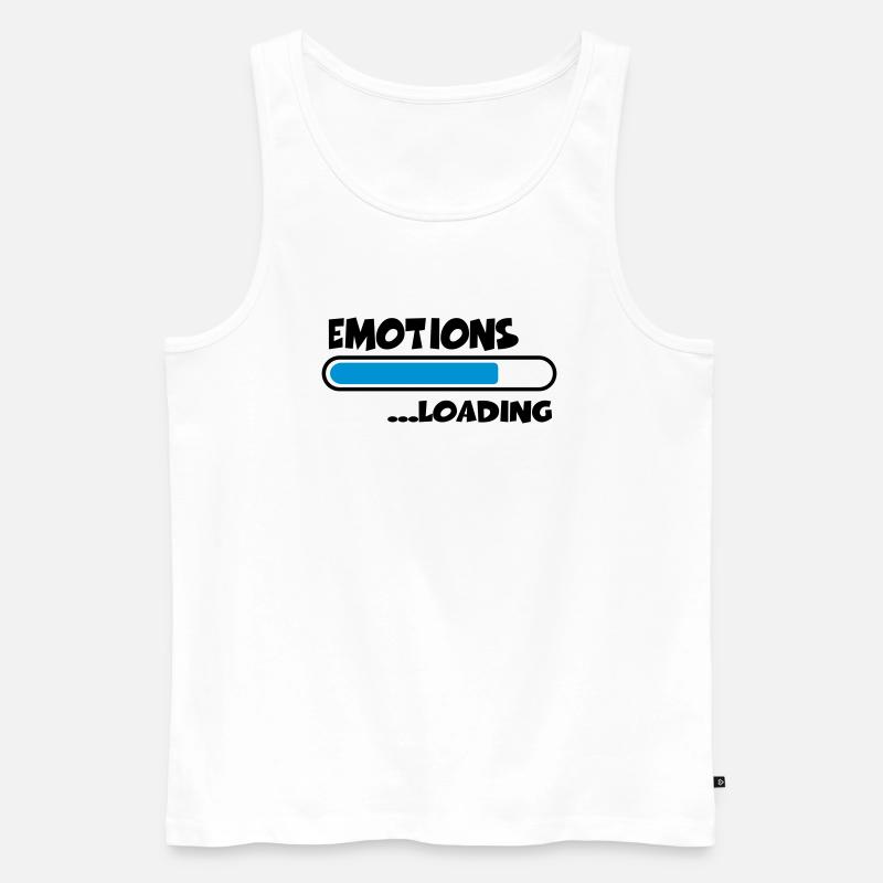Emotions loading - Männer Premium Bio Tank Top - Weiß