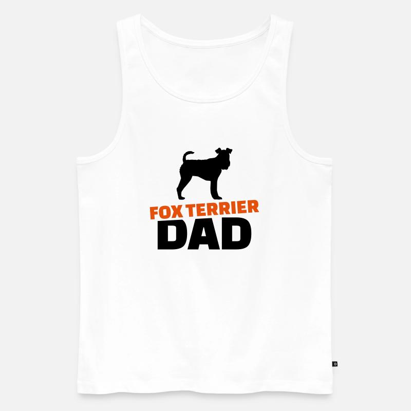 Foxterrier - Männer Premium Bio Tank Top - Weiß