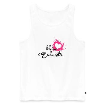 Kleine Schwester - Débardeur bio Premium Homme - blanc - Devant - Michal (187cm)