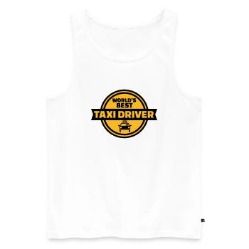 Taxifahrer - Männer Premium Bio Tank Top - Weiß - Vorne - Michal (187cm)