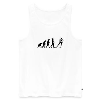Evolution Biathlon - Männer Premium Bio Tank Top - Weiß - Vorne - Michal (187cm)
