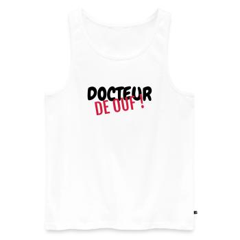 Doctor Arzt Médecin Docteur Medecine Life - Men's Premium Organic Tank Top - white - Front - AI Model Male 178 light (178cm)