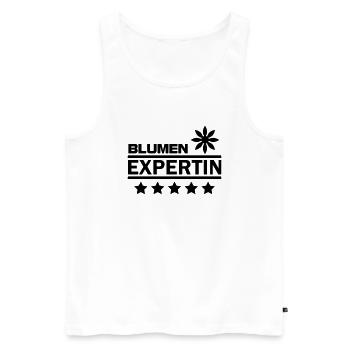 blumen expertin - Männer Premium Bio Tank Top - Weiß - Vorne - Michal (187cm)
