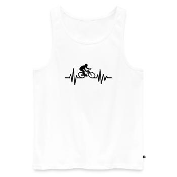 Cycling - Men's Premium Organic Tank Top - white - Front - Michal (187cm)