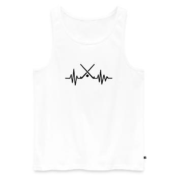 Field hockey - Men's Premium Organic Tank Top - white - Front - Michal (187cm)