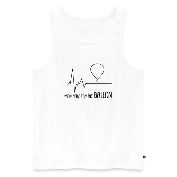 mein herz schlägt ballon - Männer Premium Bio Tank Top - Weiß - Vorne - Michal (187cm)