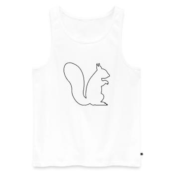 squirrel - Men's Premium Organic Tank Top - white - Front - Michal (187cm)
