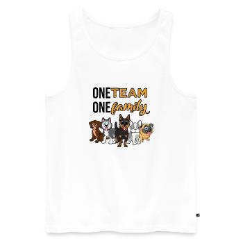team family dog bachelorette party schildmaid - Men's Premium Organic Tank Top - white - Front - AI Model Male 178 light (178cm)