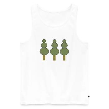 Save Our Trees - Männer Premium Bio Tank Top - Weiß - Vorne - AI Model Male 178 light (178cm)