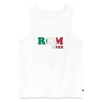 Rom 2022 #2 - Männer Premium Bio Tank Top - Weiß - Vorne - Michal (187cm)