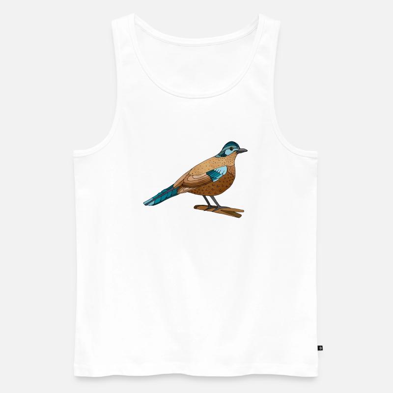 Vogel - Männer Premium Bio Tank Top - Weiß