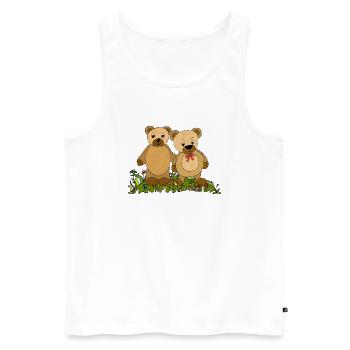 Teddy bears - Men's Premium Organic Tank Top - white - Front - AI Model Male 178 light (178cm)